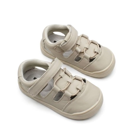 sandalia respetuosa infantil beige suela flexible