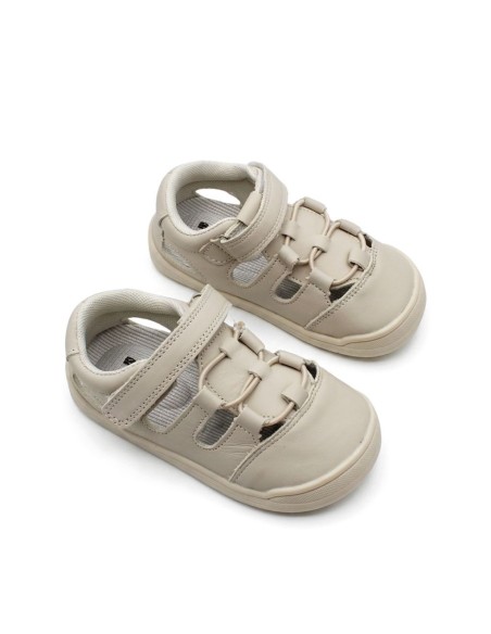 sandalia respetuosa infantil beige suela flexible