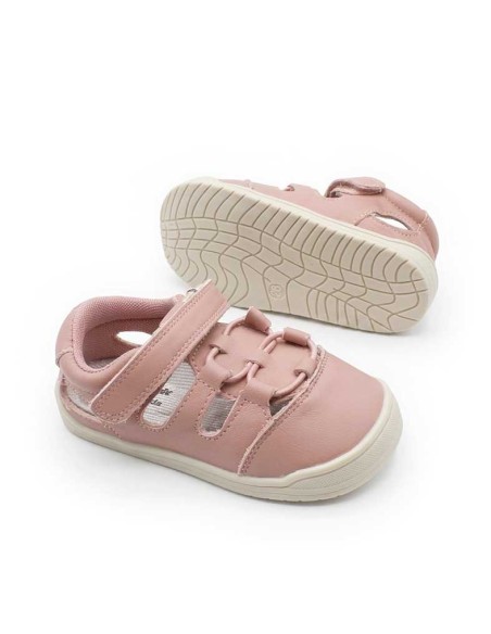 sandalia infantil rosa vista lateral