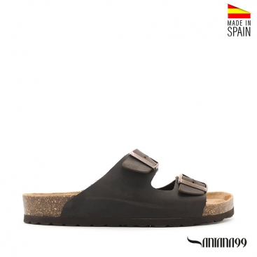 sandalias con dos hebillas hombre