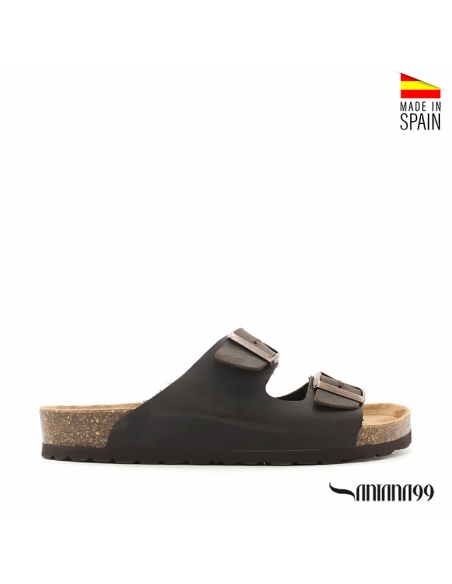sandalias con dos hebillas hombre
