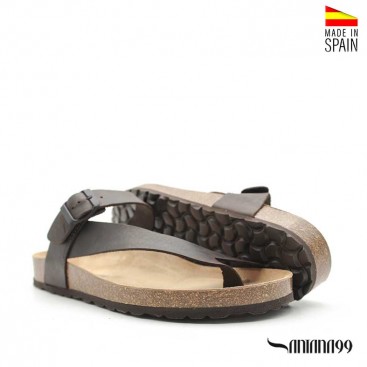 Sandalias con corcho y dedo hombre