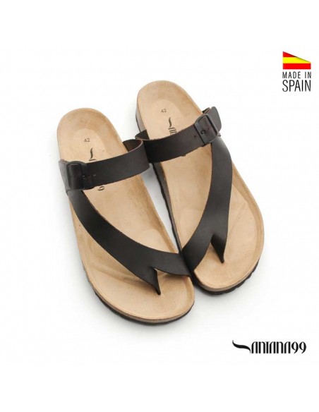Sandalias bio cuero hombre