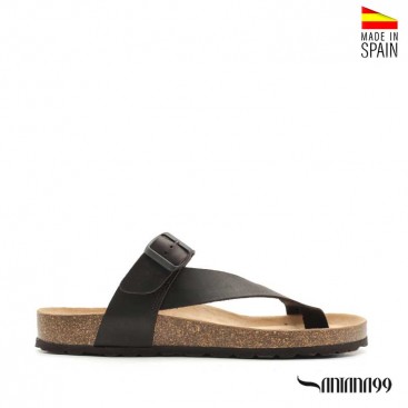 Sandalias de dedo hombre cuero