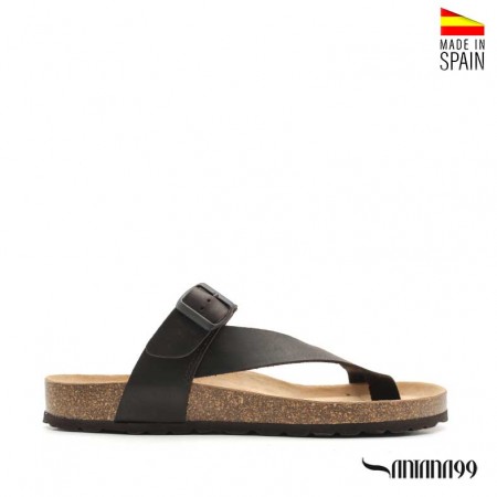 Sandalias de dedo hombre cuero