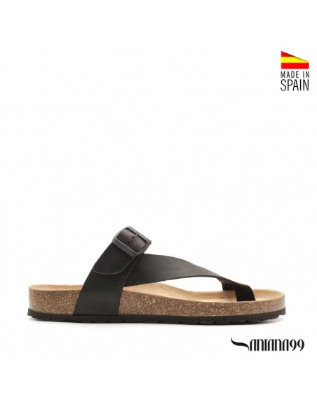 Sandalias de dedo hombre cuero
