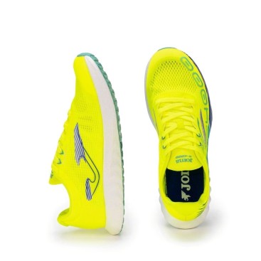 vista superior zapatillas running Joma R4000 amarillas transpirables
