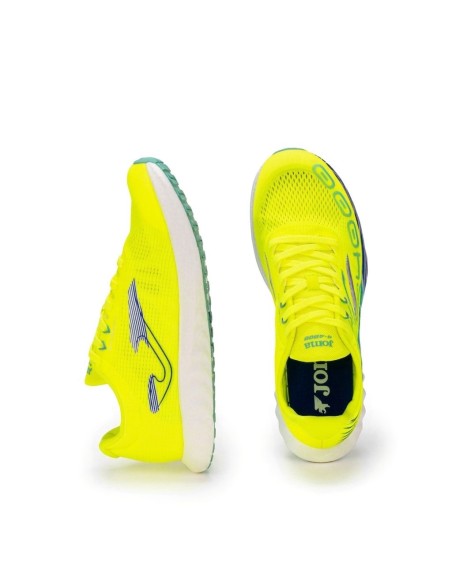 vista superior zapatillas running Joma R4000 amarillas transpirables