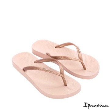 Chancla Ipanema rosa anatómica mujer con tiras doradas