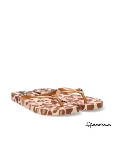 Chanclas leopardo mujer Ipanema goma verano vista superior