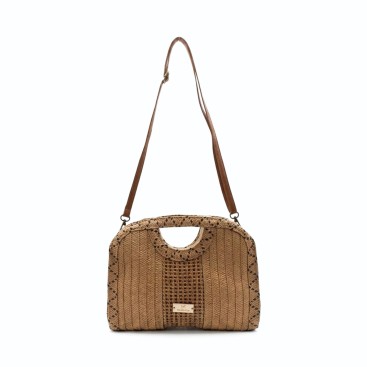 bolso mujer rafia doble asa elegante verano