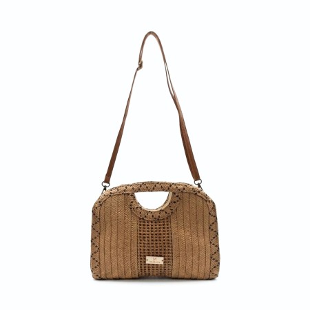 bolso mujer rafia doble asa elegante verano