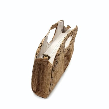 bolso rafia mujer bandolera asa larga regulable lateral