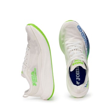 vista superior zapatillas running Joma R1000 blancas transpirables