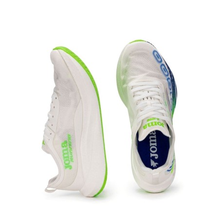 vista superior zapatillas running Joma R1000 blancas transpirables