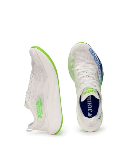 vista superior zapatillas running Joma R1000 blancas transpirables