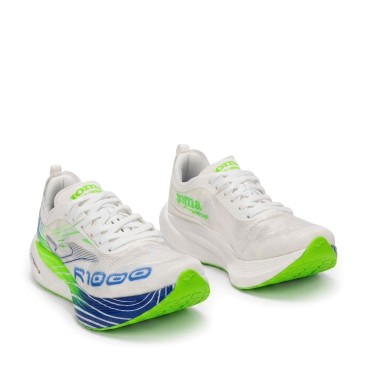zapatillas running Joma R-1000 unisex blanco verde perspectiva par