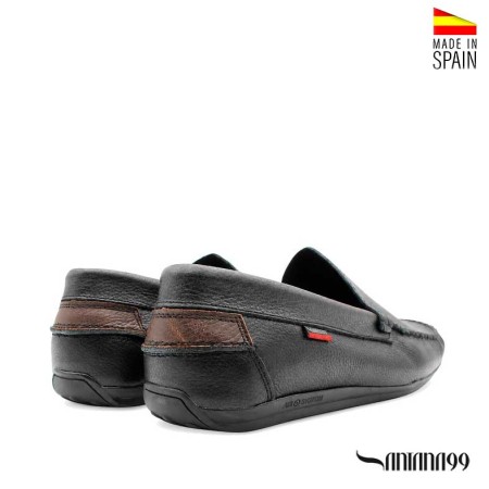 mocasin casual hombre negro fabricado en españa