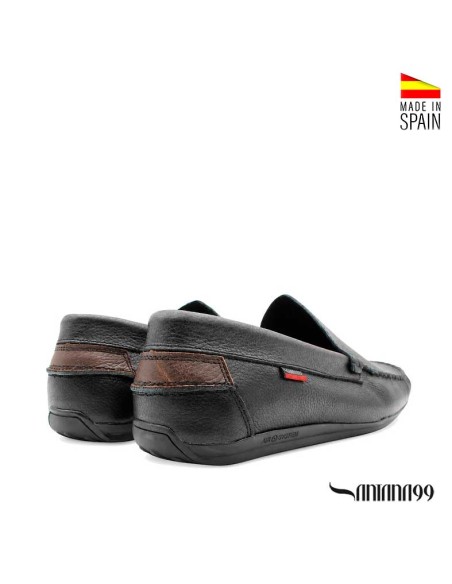 mocasin casual hombre negro fabricado en españa