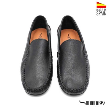 mocasin hombre negro comodo transpirable