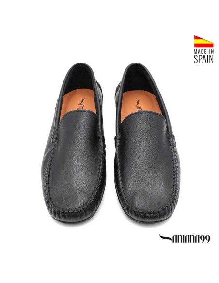 mocasin hombre negro comodo transpirable