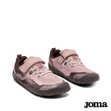 deportivas barefoot niña joma marron rosa