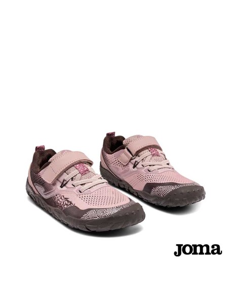deportivas barefoot niña joma marron rosa