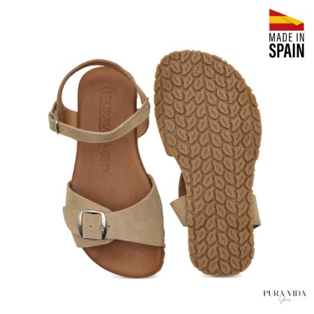 suela sandalias barefoot mujer beige flexible antideslizante