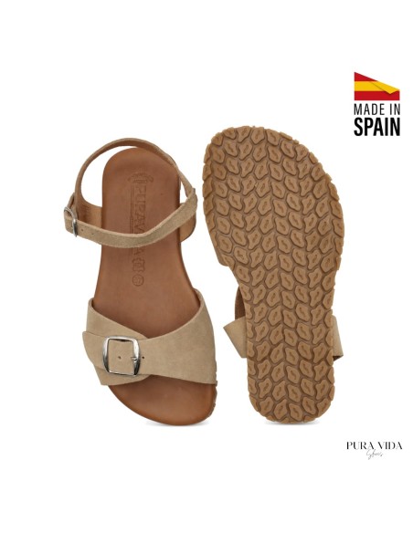 suela sandalias barefoot mujer beige flexible antideslizante