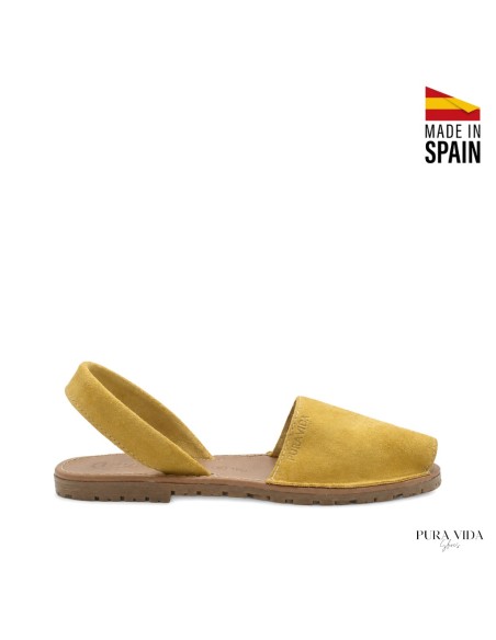sandalias menorquinas mujer mostaza
