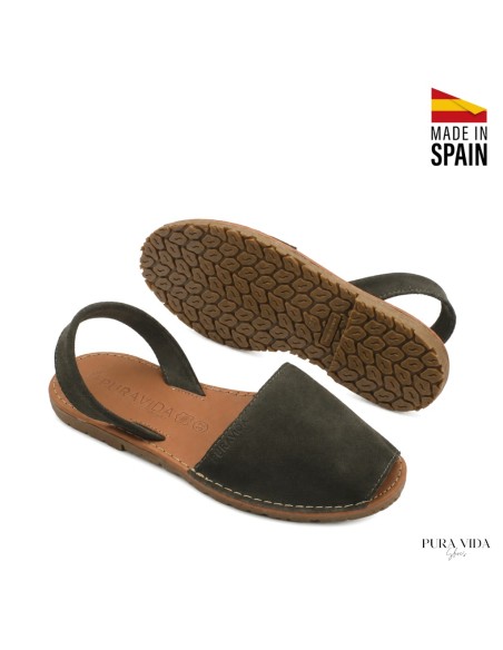 sandalias menorquinas verdes mujer