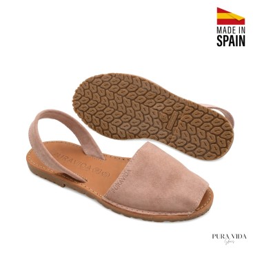 sandalias menorquinas rosas mujer