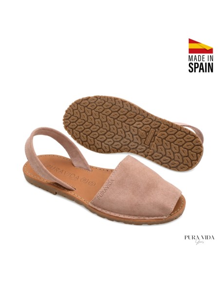 sandalias menorquinas rosas mujer