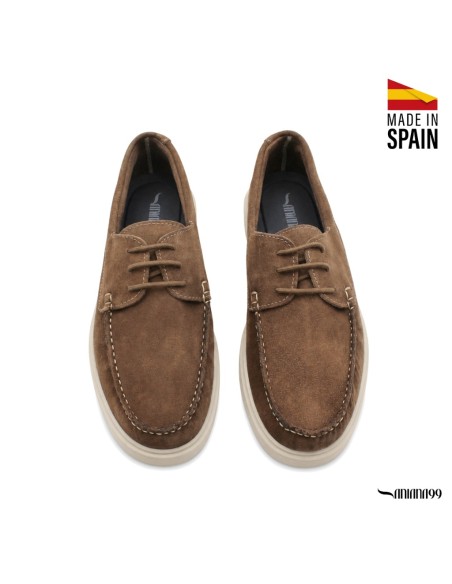 zapatos nauticos hombre casual piel serraje