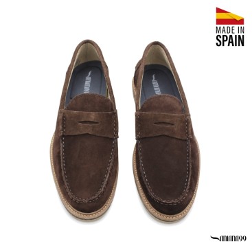 mocasin hombre piel serraje