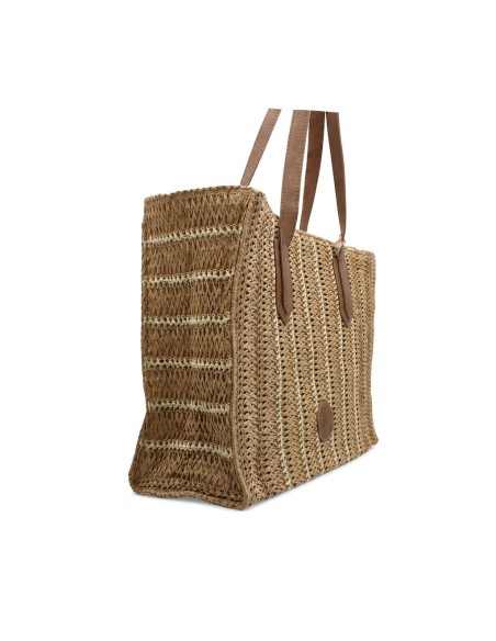 bolso grande rafia mujer