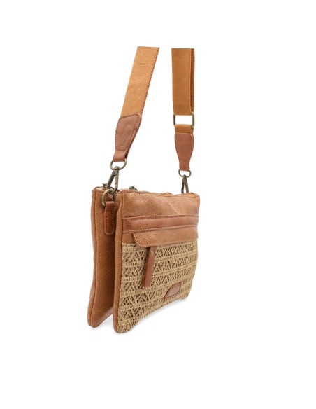 bolso camel multi bolsillos mujer