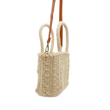 bolso cuerda beige verano mujer