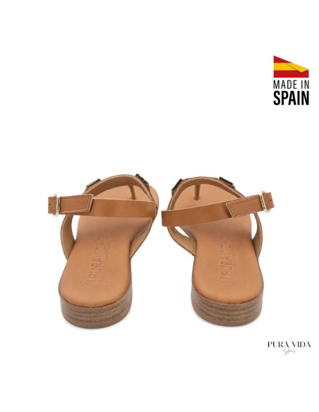 sandalia piel made in spain mujer