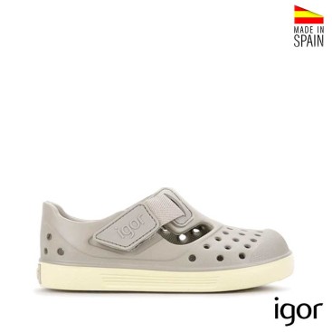 sandalia cangrejera gris perla igor malibu