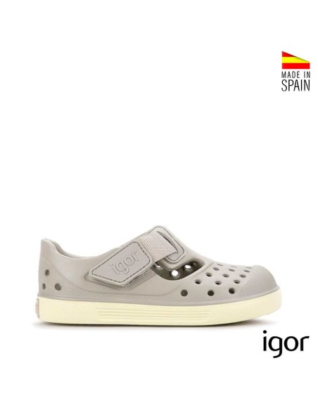 sandalia cangrejera gris perla igor malibu