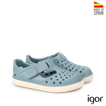 sandalia barefoot infantil azul igor