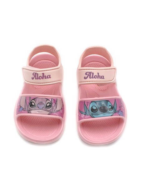 sandalias playa lilo stitch niña rosas