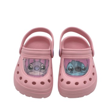 zuecos disney lilo stitch rosa