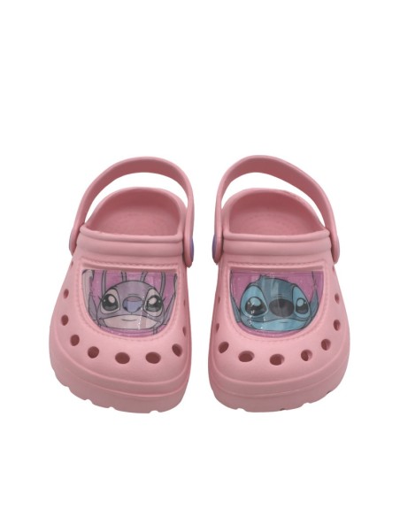 zuecos disney lilo stitch rosa