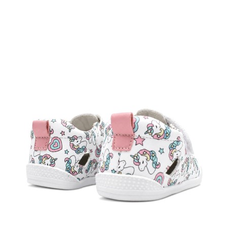 sandalias bebe velcro unicornio