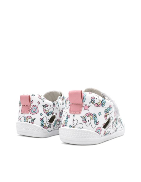 sandalias bebe velcro unicornio