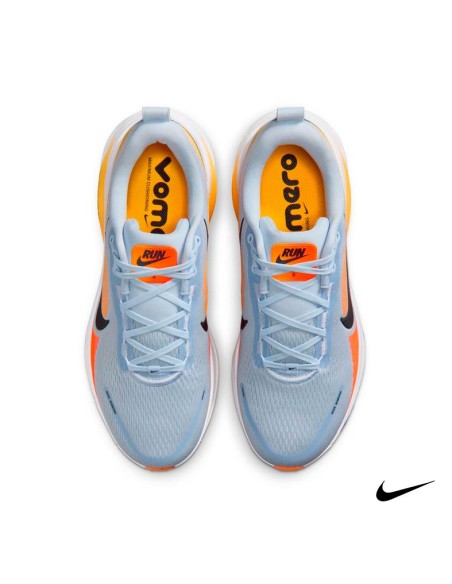 Vista superior Nike Vomero 18 celeste running hombre