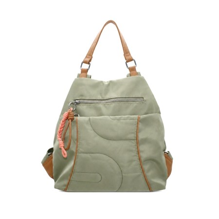 Mochila verde nylon antirrobo
