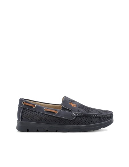 mocasin verano hombre azul marino calado ligero